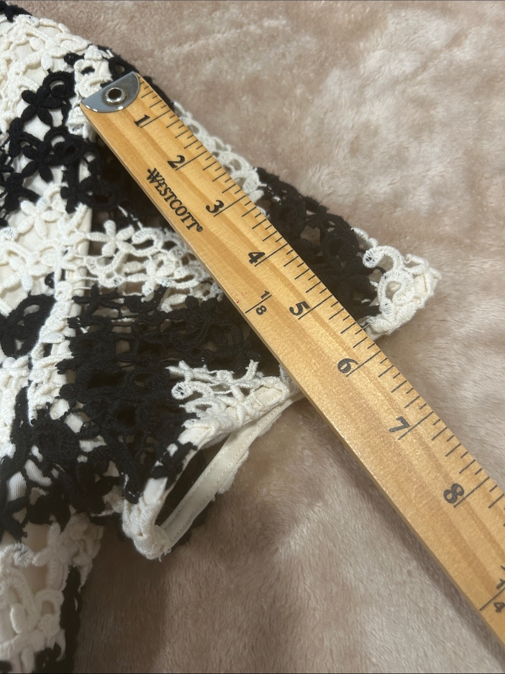 Talbots Chevron Crochet Lace Sheath Dress womens  6 Black White Cocktail Career - Picture 13 of 16